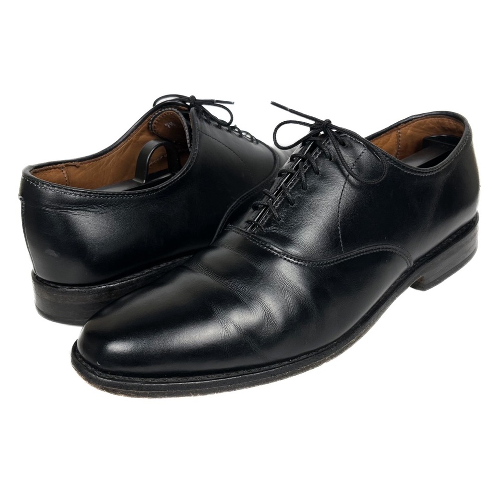 Allen Edmonds Carlyle Oxfords Men's 7.5 B Black Leather Plain Toe Dress Shoes